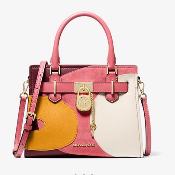 MICHAEL KORS Hamilton Small Two-Tone Satchel
COLOR LIGHT BERRY SHERBET MULTI
NWT - Picture 2 of 16